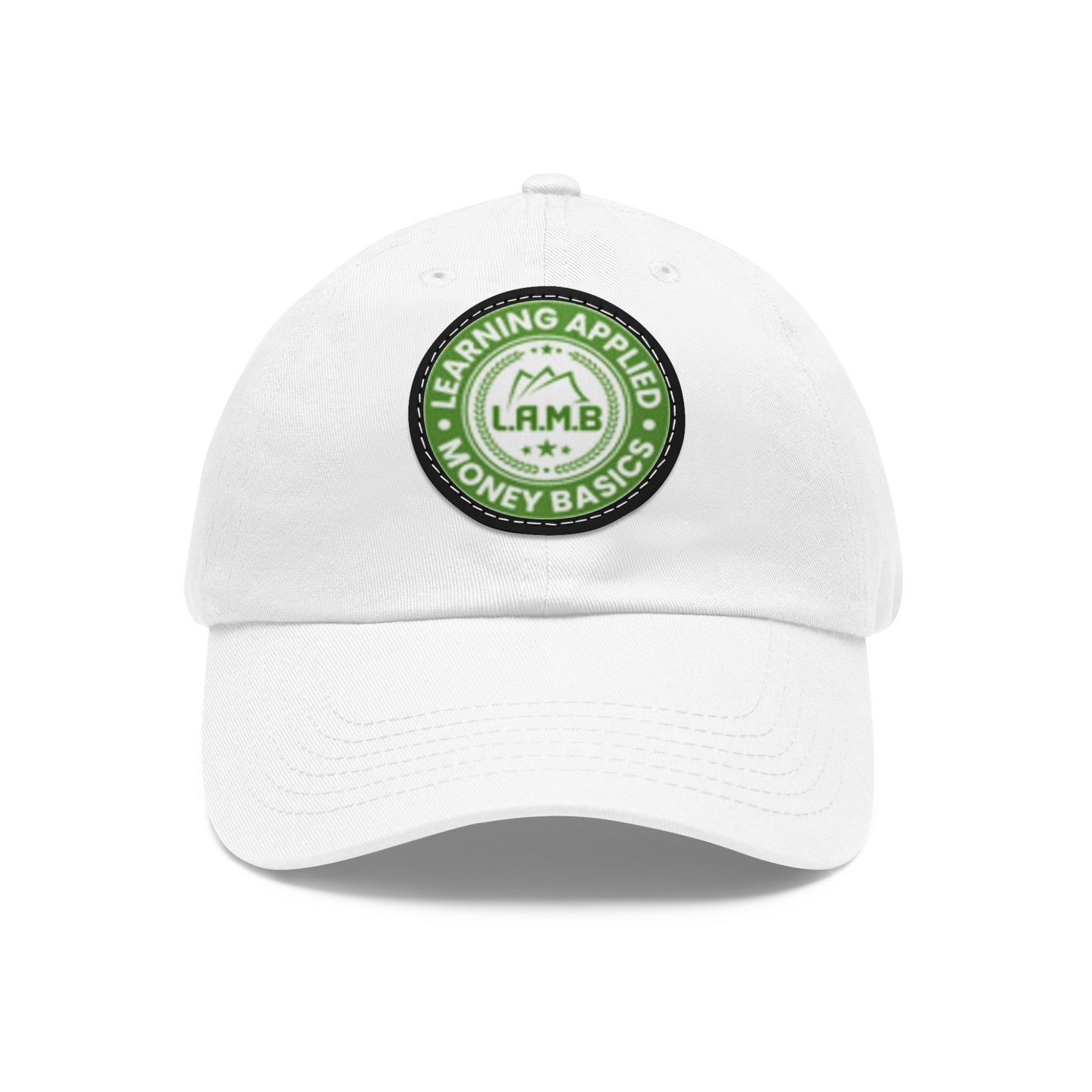 Dad Hat with Leather Patch (Round)